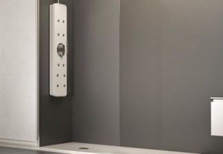 Mampara fija de vidrio para ducha